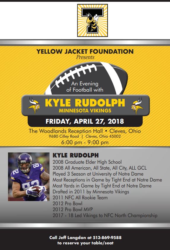 Kyle Rudolph Event flyer